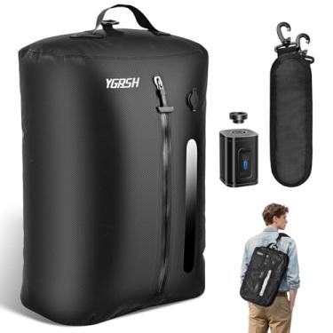 Imagem de Sacos de vácuo de 36L para viagem, sacos de compressão à prova d'água com bomba bloqueável sem fio, cubos de embalagem a vácuo reutilizáveis compatíveis com mala, bagagem, mochila (1 peça + bomba +