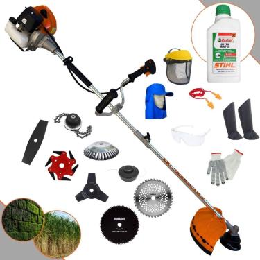 Imagem de Podador Terra GRHB430 Bi-Partida 43cc Com Carretel + 2 Pontas, 3 Pontas, 6 Pontas, 40 Dentes Vídea, 80 Dentes, Trimmer e Escova + EPI + ÓLEO STIHL