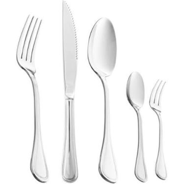 Imagem de Faqueiro 30 Peças Avalon com Faca Para Churrasco Aço Inox - Wolff