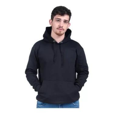 Imagem de Moletom Canguru Liso Masculino E Feminino Preto - Now Boy, P