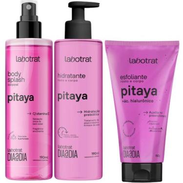 Imagem de Kit Hidratante Corporal Esfoliante e Body Splash Pitaya Labotrat Pele 