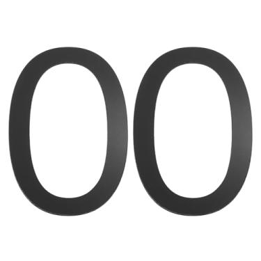 Imagem de PATIKIL Números de casa, 2 peças 10 cm autoadesivo acrílico moderno número de casa para endereço externo caixa de correio porta fazenda casa escritório apartamentos quarto de hotel, preto (0)