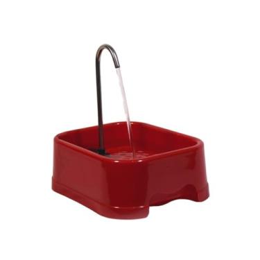 Imagem de Fonte de Água para Gatos e Cães com Fluxo Contínuo, Bebedouro Automático Bivolt de 1 Litro para Água Sempre Fresca(Vermelho)