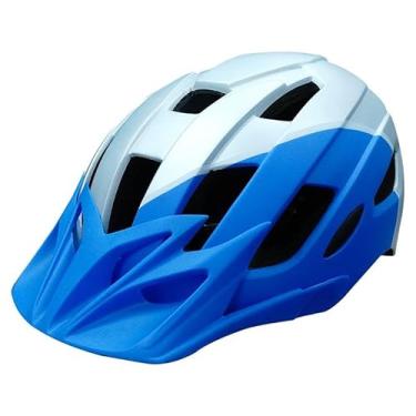 Imagem de menolana Capacete de bicicleta Capacete de bicicleta para adultos Acessórios de ciclismo de deslocamento leve Equipamento para esportes Andar de de estrada ao, Branco Azul