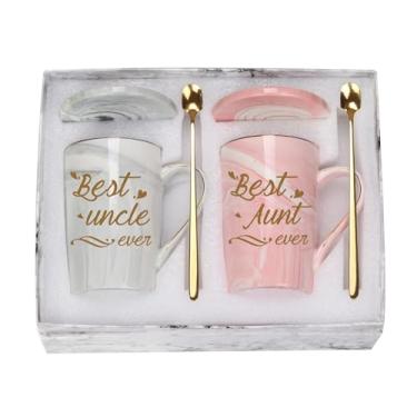 Imagem de Best Aunt Ever and Best Uncle Ever Caneca, presentes de tia e tio, Best Aunt Uncle Ever conjunto de canecas de café, presentes de aniversário do dia das mães para tia tio de sobrinho, sobrinha, 400
