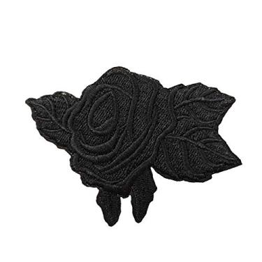 Imagem de Black Rose Gótico Metal Morto Bordado Ferro On Costurado Remendo Sala de Aula Prêmio Dia dos Namorados Presentes Lembranças de Festa