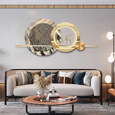 Imagem de Decoração de parede de arte decoração de parede de casa com luzes LED, natureza escultura de parede decoração de parede de metal para sala de estar quarto escritório tapeçarias de parede presentes