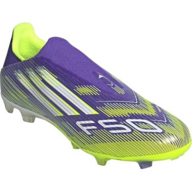 Imagem de adidas Chuteiras firmes/multi-aterramento sem cadarço F50 League, Roxa, 42