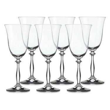 Imagem de Jogo de taças para vinho branco em cristal Bohemia Angela 6 taças 185m