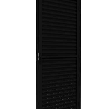 Imagem de Porta de Alumínio de Giro Laminada Ventilada 215x95cm Lucasa Ideale Preto