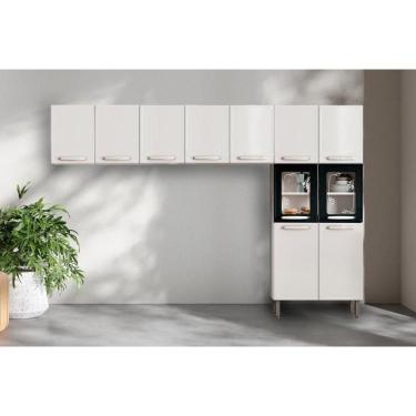 Imagem de Cozinha Modulada Bertolini Evidence 3 Peças (2aéreos+1paneleiro) Cpt63 Branco-preto-bertolini