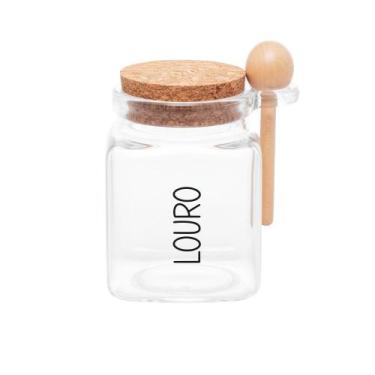 Imagem de Pote Vidro e Cortiça Quadrado (310 ml) Louro - Lyor, Louro