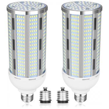 Imagem de Lâmpada LED Corn 100W Elivern (2 un), 12000 lúmens, 5000K daylight, base E26/E39, super brilhante, ideal para garagem, fábrica