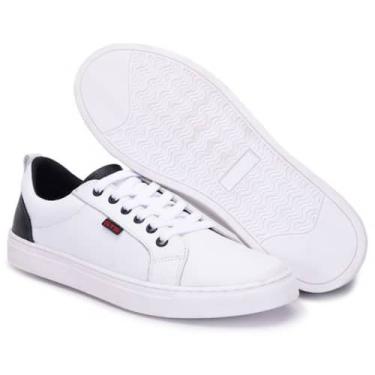 Imagem de Tênis Masculino Casual Cano Baixo Em Couro Solado De Borracha - Donna 