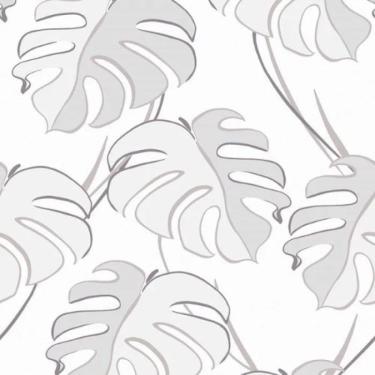 Imagem de Papel de Parede Kylie Folhagem Branco 81604