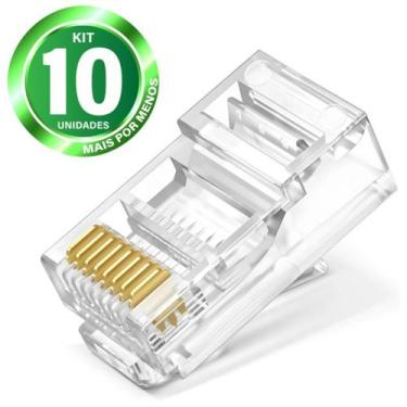 Imagem de Kit Conector RJ45 10unidades Cat6 CN-026 - TSA