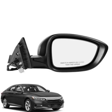 Imagem de Substituição do espelho do lado direito do passageiro preto para Honda Accord LX Sport 2018-2022 -Power|Manual não aquecido | Sinal sem seta - Espelho lateral direito #HO1321328 76208-TVA-A02(3 pinos)