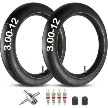 Imagem de Tubo interno 2.75/3.00-12, tubo interno de bicicleta sujeira 80/100-12 para Honda XR50 XR70 CRF50 CRF70 CRF70 CRF110 KLX110 Suzuki DRZ110 PW80 TTR90 SSR Apollo RFZ 110cc 125cc Pit Dirtbike Peças (2