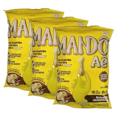 Imagem de Kit 3X: Biscoito de Polvilho Banana com Canela Mandô Aê 40g