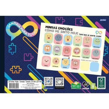 Imagem de Bloco de Anotações, Jandaia, Neuro, Emoções, Flex, 28 Folhas