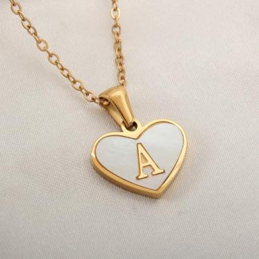 Imagem de 1 colar feminino banhado a prata com acabamento brilhante em forma de coração para mulheres, joia fina, presente para mamãe, 45cm, Cobre, Sem Pedra Preciosa