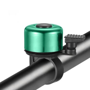 Imagem de Campainha de bicicleta clássica verde, 2 peças, som claro e alto