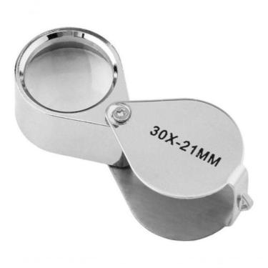 Imagem de Mini Lupa 30x21mm Inox Relojoeiro Joalheiro Gota De Mão