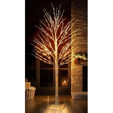 Imagem de Árvore de Natal TW SHINE 6FT com 144 luzes LED brancas quentes