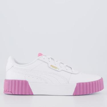 Imagem de Tênis Puma Carina 3.0 Feminino Branco e Rosa II, 36