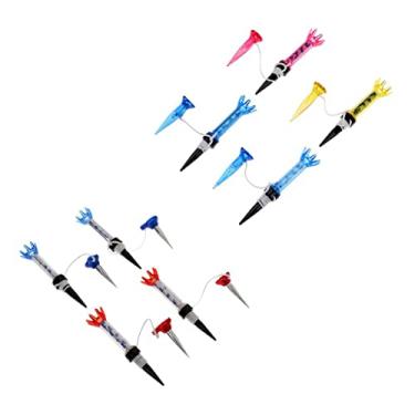 Imagem de Luzhengyang Melhore o seu jogo de golfe com 8 peças mini 8 cm camisetas de treinamento de golfe - plástico - cor aleatória - Voe mais longe com menos resistência - Pacote de camisetas de golfe 80 mm 8