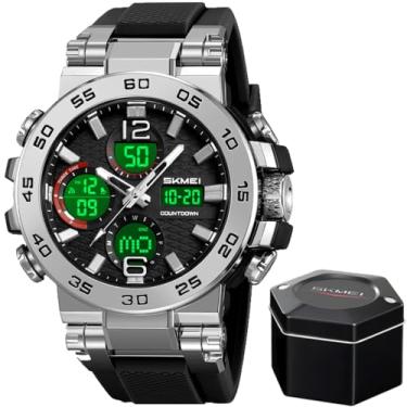 Imagem de Relógio Masculino Sk 2499 Á Prova D'água 50m Digital Esportivo Shock Prata