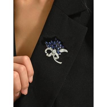 Imagem de Broche de pérola de flor com strass grampo de cabelo para mulheres, uso diário, broches, acessórios, presentes de amizade para mulheres, presentes de Natal