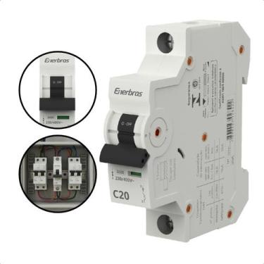 Imagem de Disjuntor Termomagnético 1 Polo Monopolar 3KA DIN 10a 16a 20a 25a 32a 