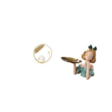 Imagem de Fenteer Suporte Decorativo em Forma de Bola de Cristal, Feito de Metal, para de Entrada, Lareira, Quarto, Sala de Estar, Escritório. Estatueta de Princes