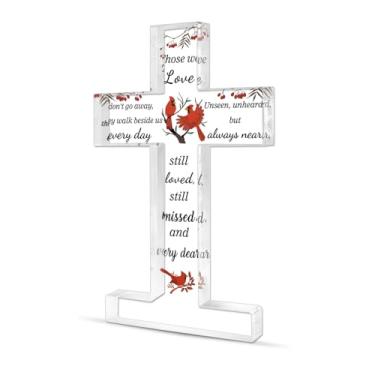 Imagem de Presentes de decoração cardeal para mulheres homens presentes de simpatia para perda de um ente querido presente de memorial para perda de mãe pai luto presente para amigos em luto personalizado