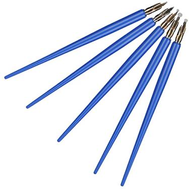 Imagem de Acouto Handled Handle Dip Caneta Conjunto para Caligrafia e Ting de Arte, 5 Pontas Intercambiáveis, Presente na Caixa R. (Haste fina azul safira)
