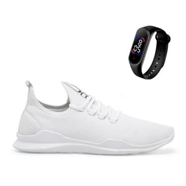 Imagem de Kit Tênis Casual Masculino Cadarço Estiloso Confortável Dia a Dia e Re