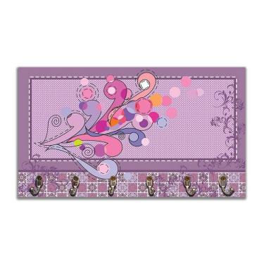 Imagem de Cabideiro De Parede Porta Colar Chaves Cintos Arabescos