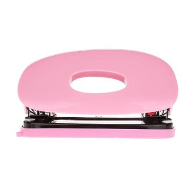 Imagem de dalisp Perfurador de metal portátil com 2 furos Perfurador de metal portátil Capacidade de 10 folhas Abertura de 6 mm Perfurador de papel r A4 A5 A6 B5 B6 Caderno de recortes Agenda Agenda