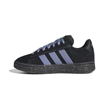 Imagem de adidas Grand Court Alpha Tênis feminino, Preto/Azul Spark Met./Blue Spark, 11