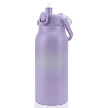 Imagem de Garrafa TéRmica | Design Com Isolamento A VáCuo, Adequado Para Bebidas Quentes E Frias(Roxo 1700ML)