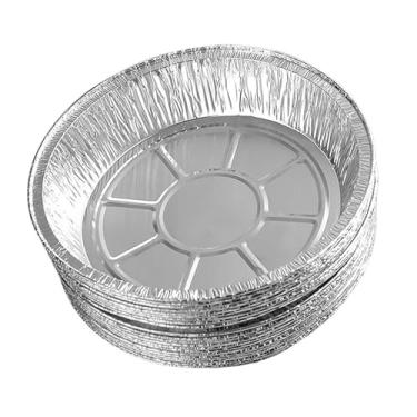 Imagem de 50 Placas Descartáveis ​​da Folha de Alumínio Dos Pces 9 Polegada, Panelas Redondas da Torta da Folha de Lata, para Fritadeiras de Ar que Assam o Armazenamento de Cozimento (9