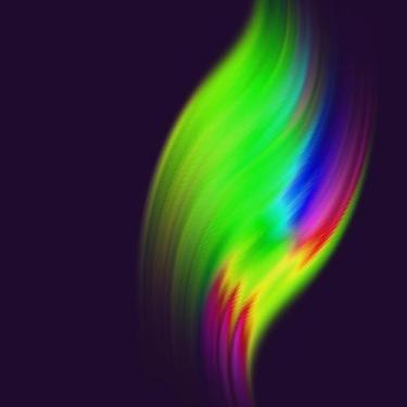 Imagem de Quadro Decorativo Abstrato Colorido com Estampa Twisted Gradient para Decoração de Parede 50x50cm