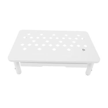 Imagem de Sanpyl Suporte Riser para Computador de Mesa Em Aço Carbono, Impressora Ventilada, Prateleira para Laptop Com Gaveta, Ajustável, Design Ergonômico, Adequado para Trabalho e Estudo (Branco)