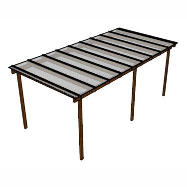 Imagem de Kit Policarbonato Cristal 6mm 6,00m X 1,50m - Perfis Naturais