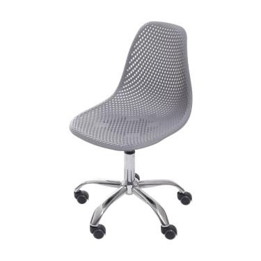 Imagem de Cadeira para Escritório Eames Colméia Secretária Decorativa 1119 Or Design Cinza/Cromado