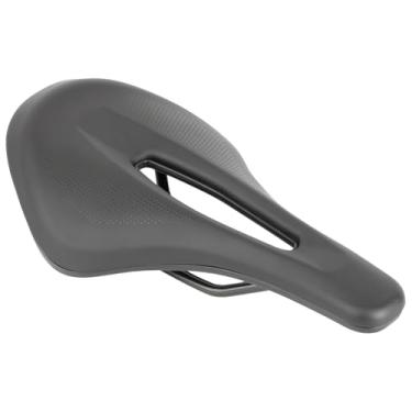 Imagem de Selim de poliuretano respirável, vazado, design de absorção de choque, almofada de assento, ergonômica, antiderrapante, bicicletas de estrada, ideal, almofada de assento único