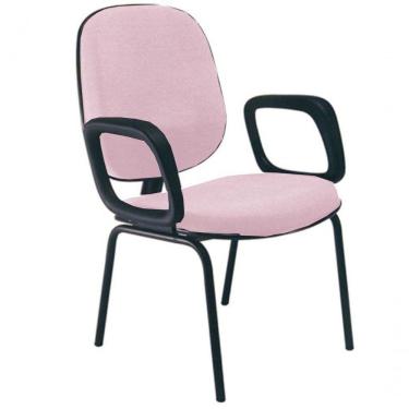 Imagem de Cadeira Com Braços Diretor Para Escritório Linha Uno Rosa