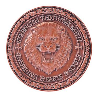 Imagem de Moeda do Desafio do Fogo Sagrado Leão de Judá – Medalhão Cristão Fé e Coragem Símbolo Inspirador das Escrituras e Orações Presente de Lembrança Religiosa Comemorativa para Homens e Mulheres (Cobre