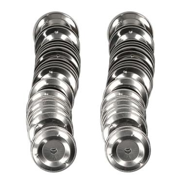 Imagem de Chiffonade 50 peças de pratos de anel de pandeiro de fileira dupla, 3,8 cm - instrumento de percussão de aço inoxidável, conjunto de bateria de anel único